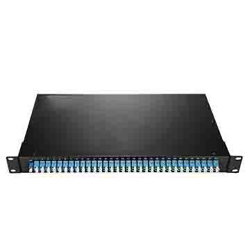 1x64 PLC Fiber Splitter 1U 19 Rack Mount, LC/UPC